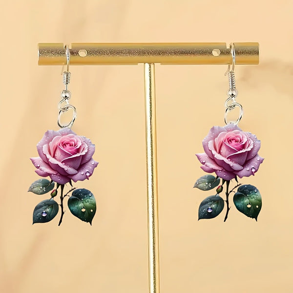Women's Rose Flower Earrings